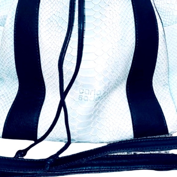 Vintage Carla Sade Leather Shoulder Handbag - Picture 3 of 10